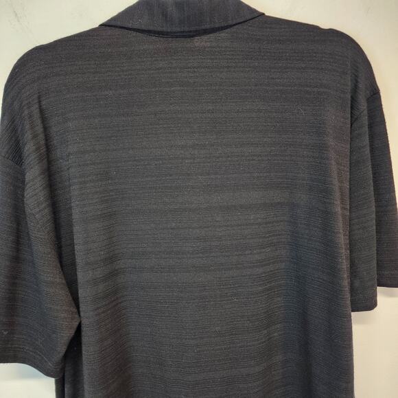 Phillipe Marcel Hidden Button Up Shirt Mens XL Black Textured Collared Clubbing - Picture 8 of 12